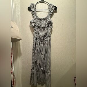 Michael Kors Striped Midi Dress